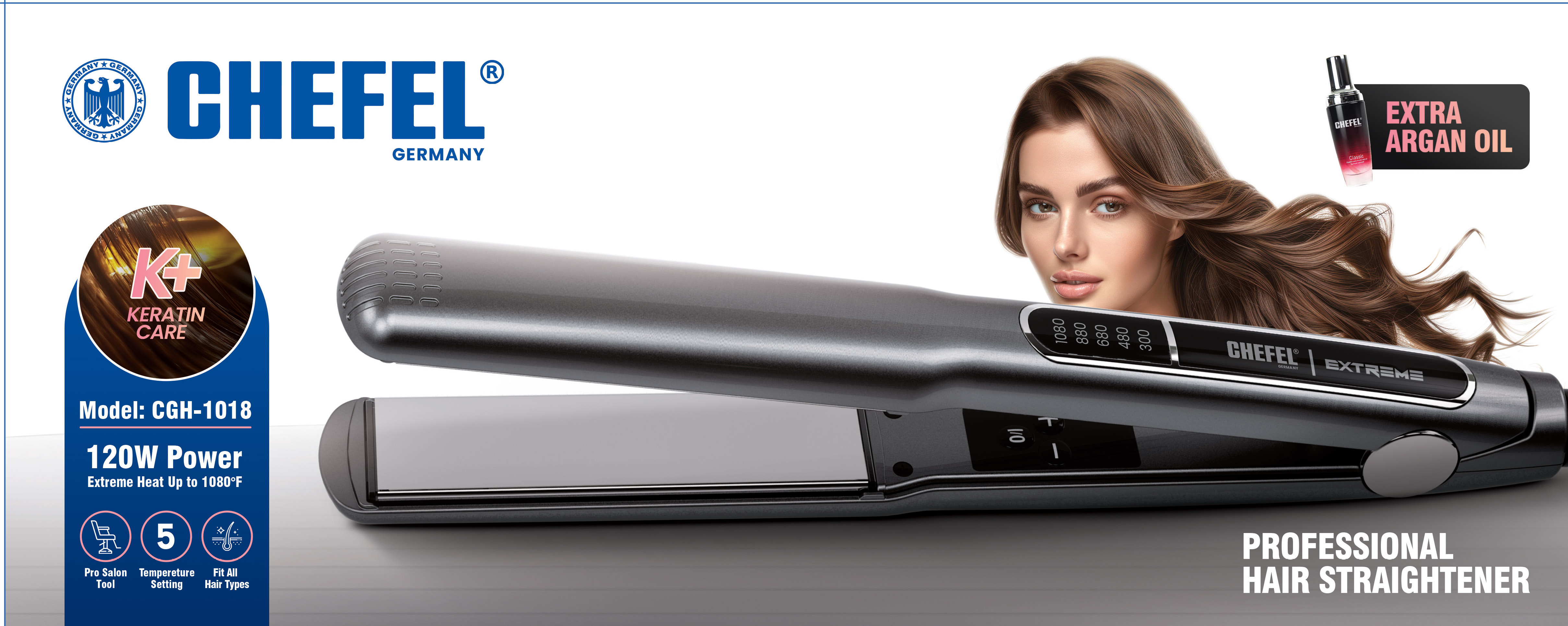 اتو مو کراتین چفل مدل CGH-1018